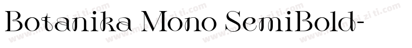 Botanika Mono SemiBold字体转换